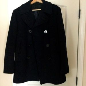 Vintage Navy Wool Kelsey Pea Coat